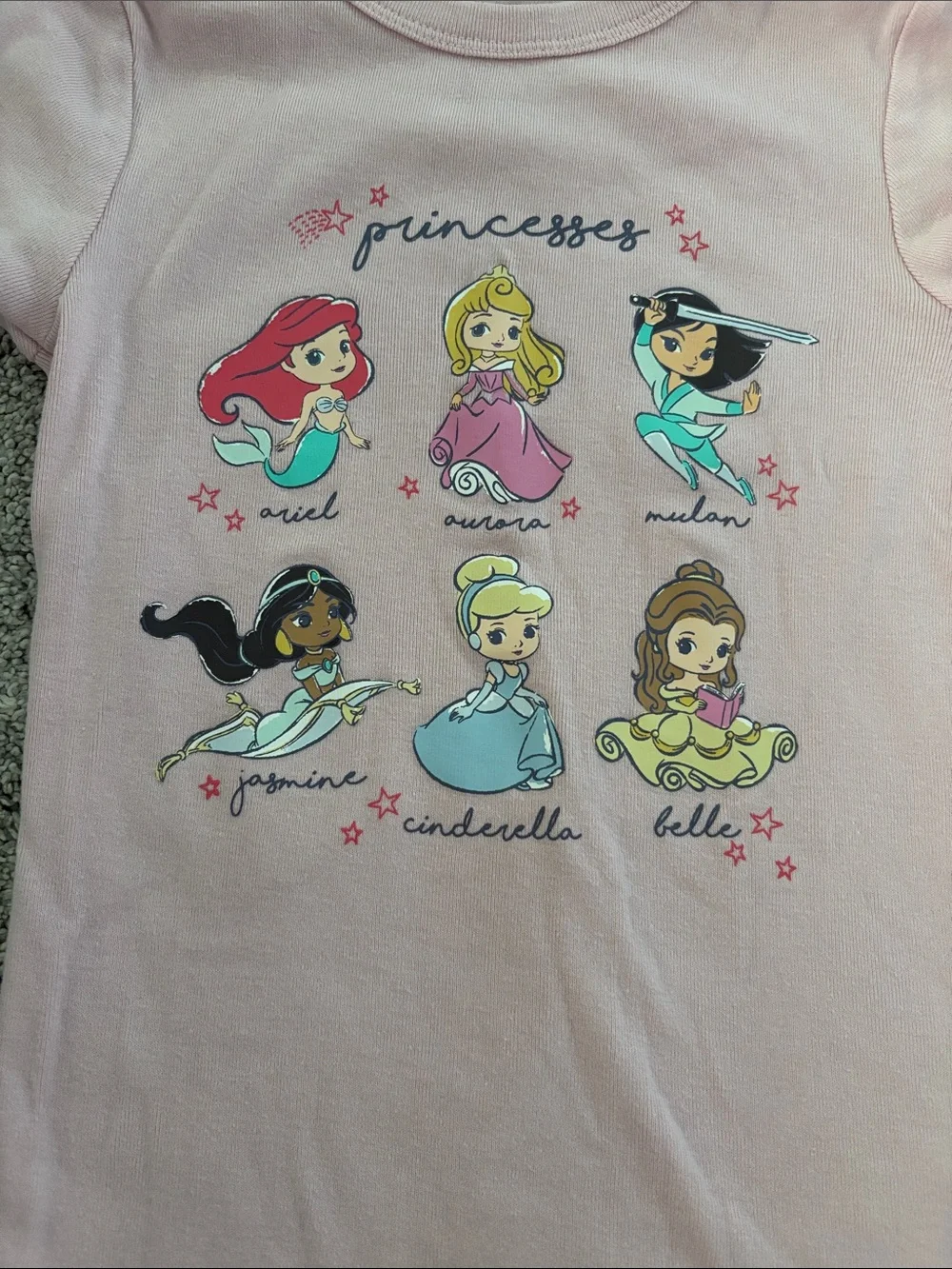 Baby Gap Disney Princess Short Pajama Set 6 years